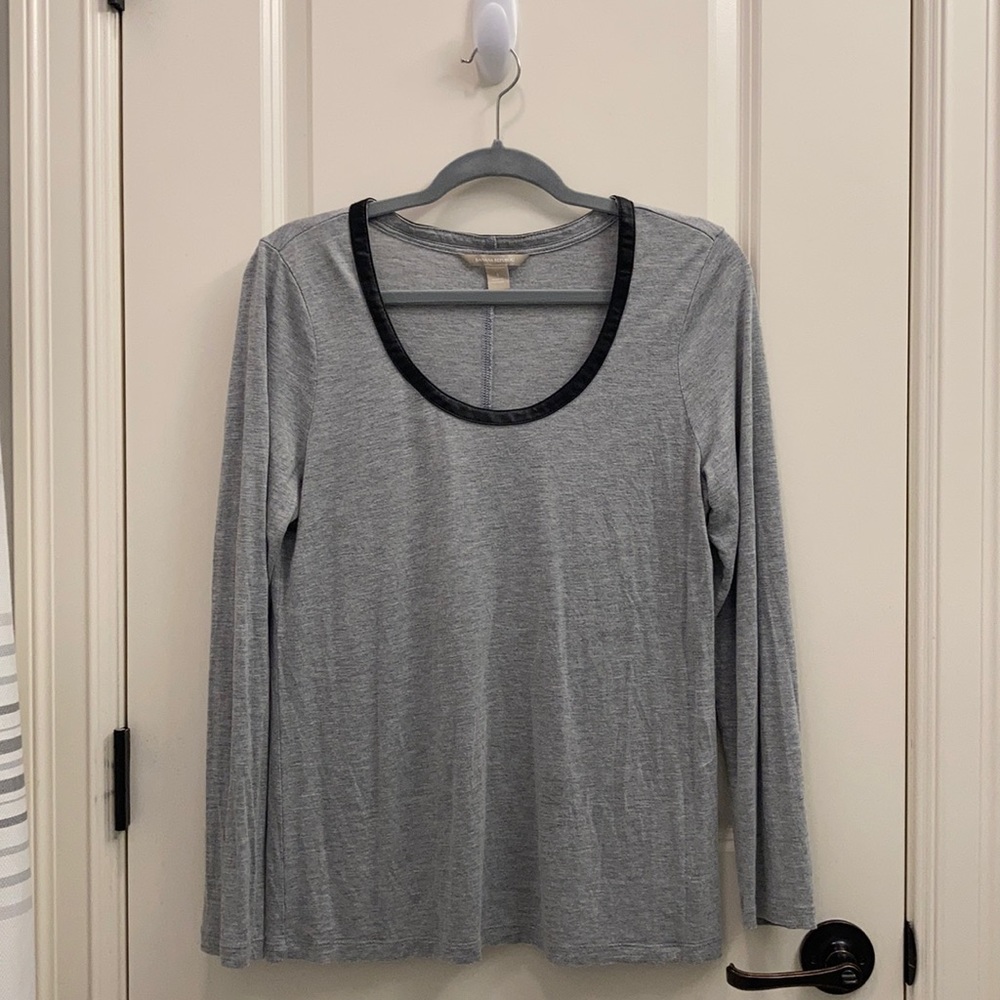 Banana Republic Leather Trim T-Shirt